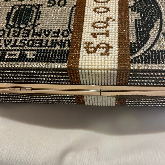 Crystal Embellished Money Clutch - Picture 12 of 17